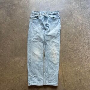 Y2k Levi's 501 Light Wash Button Fly Jeans 27x32